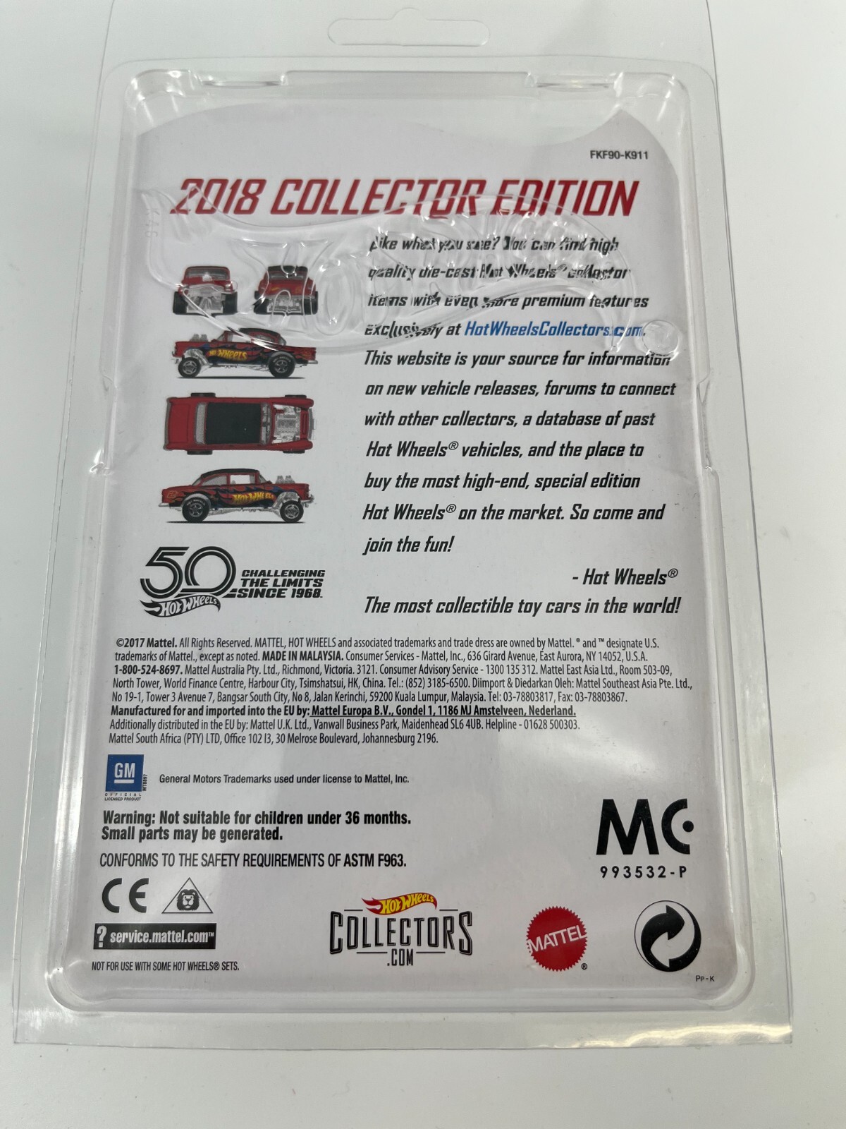 Hot Wheels 2017 Collector Edition ’55 Chevy Bel Air Gasser NEW