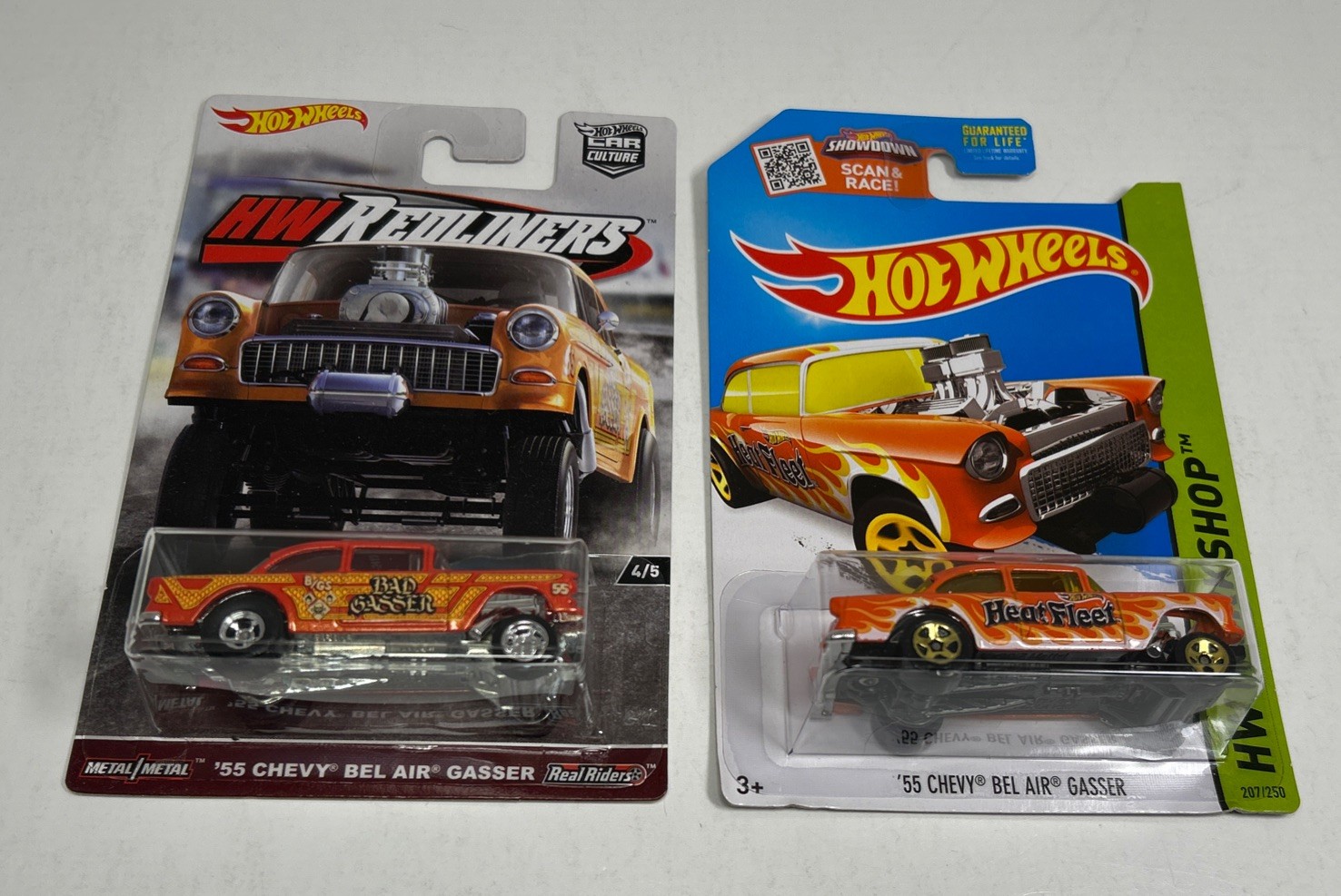 2016 HW Redlines 55 Chevy Bel Air Gasser Real Riders & 55 Chevy Bel Gaser Lot 2