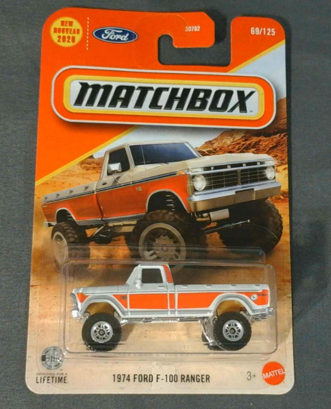 Matchbox 1974 Ford F-100 Ranger 69/125 2026 White & Red Read Info