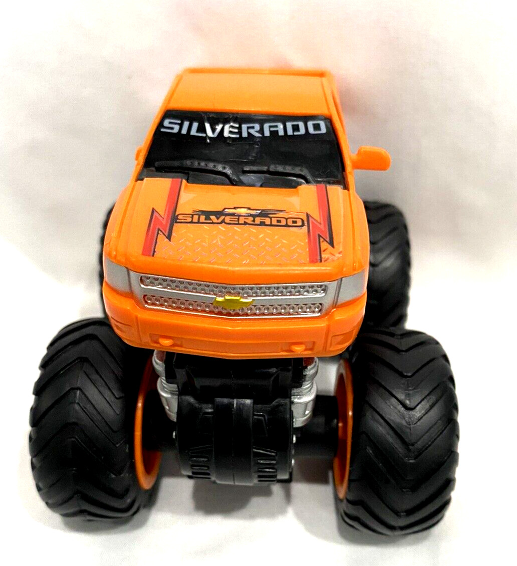 Chevy Silverado Friction Powered Push And Go Monster Truck Off Road Big Wheels