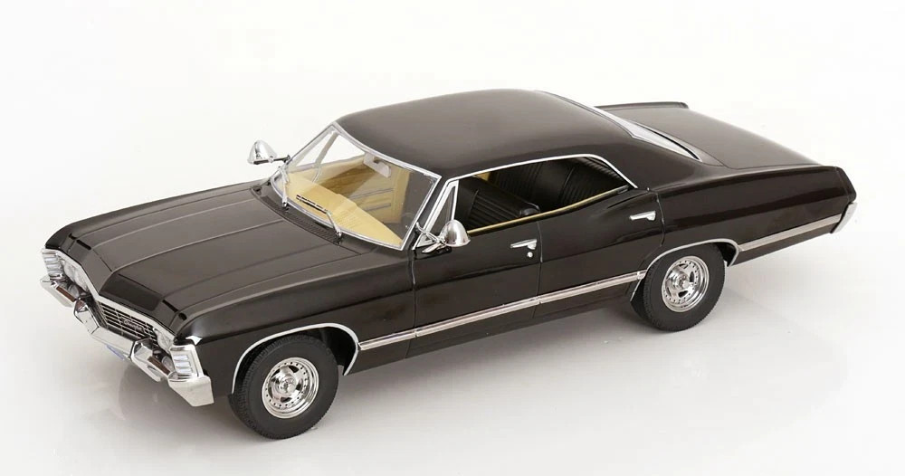 1:18 MCG 1967 Chevrolet Impala 4-Door Sedan Black Supernatural Style NEW
