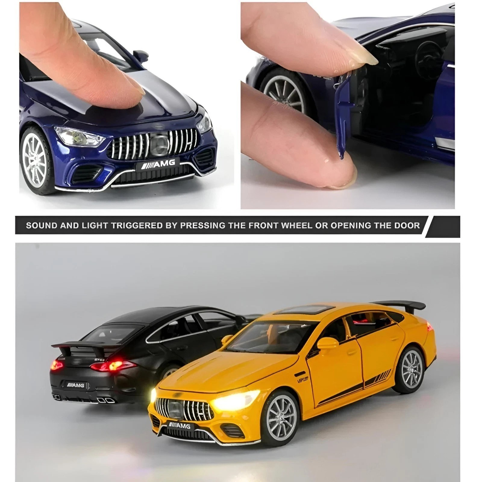 1:32 Mercedes-Benz AMG GT63 Diecast Model Car – Light & Sound Toy Sportscar Gift