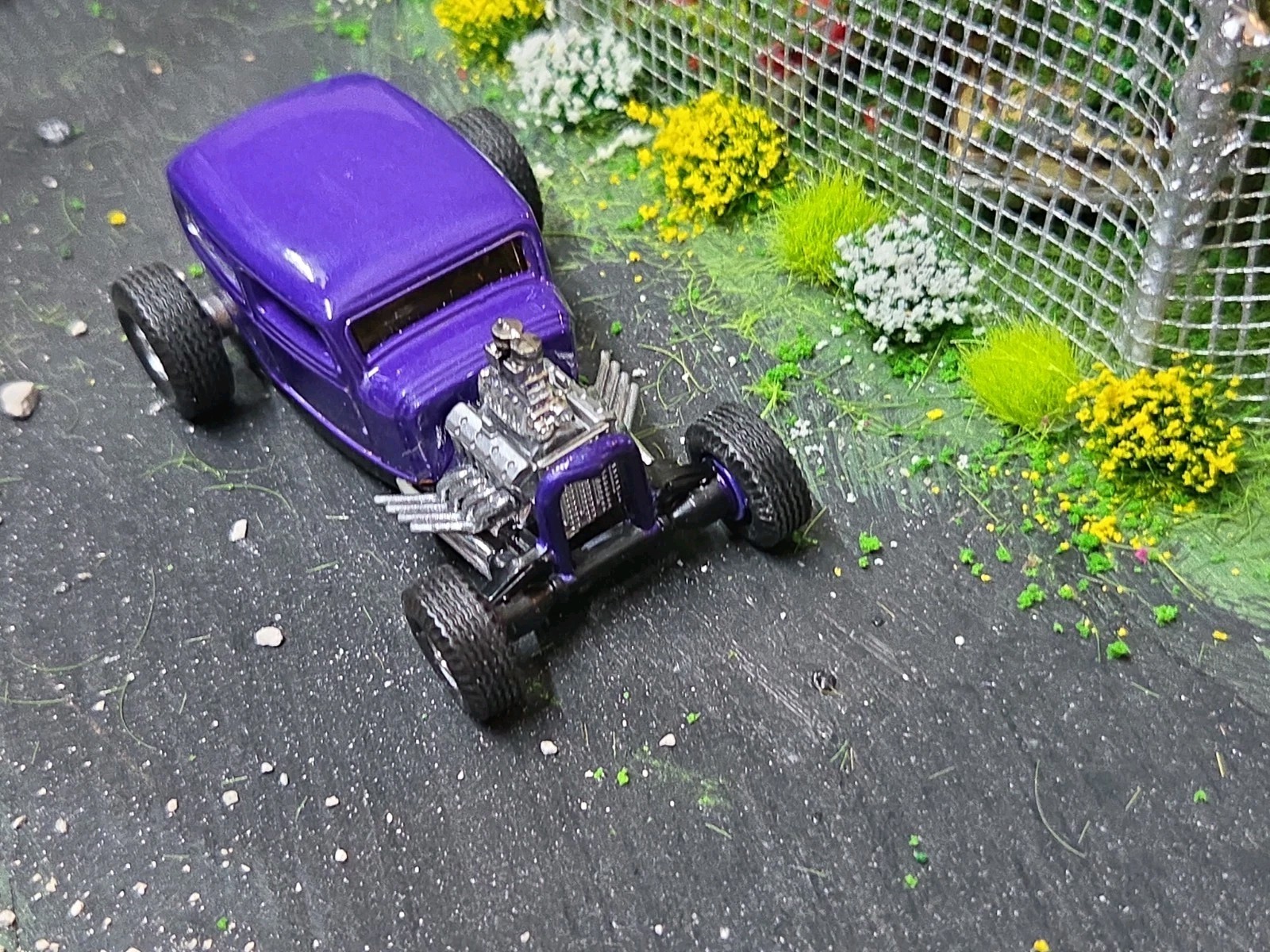 Custom 1:64 street Rat Rod lowered hot FORD chopped panel paddy wagon HotWheels