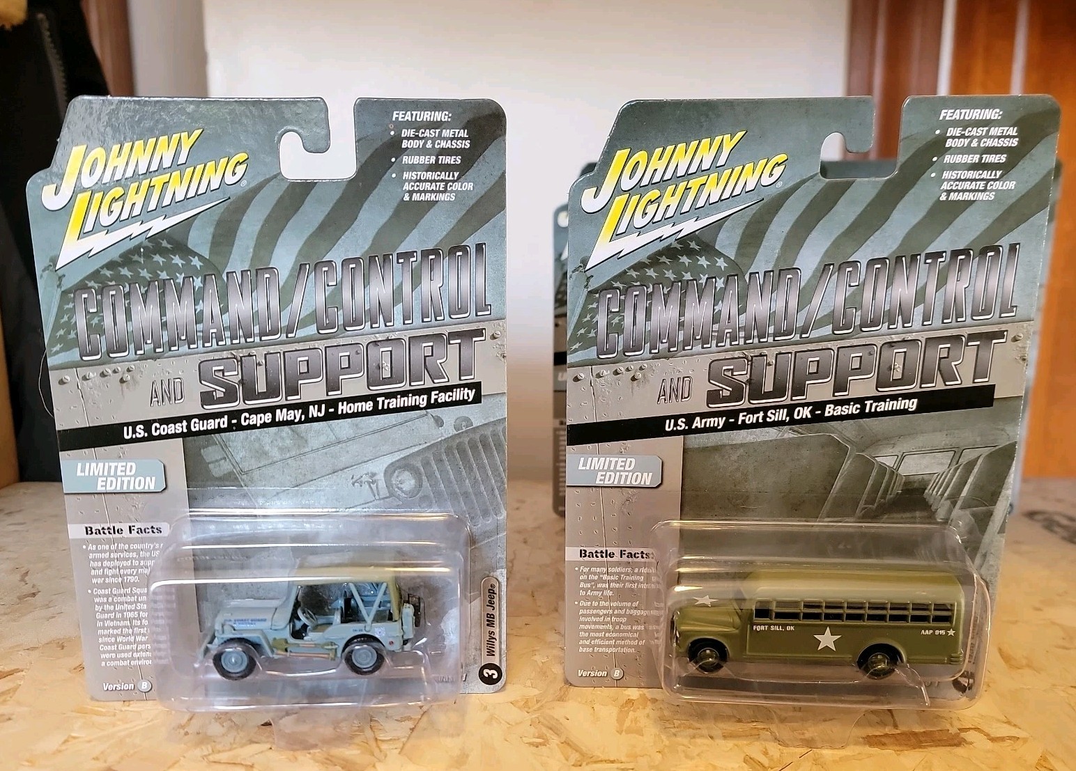 Johnny Lightning Command/Control and Support Version B Complete Set of 6 M Con