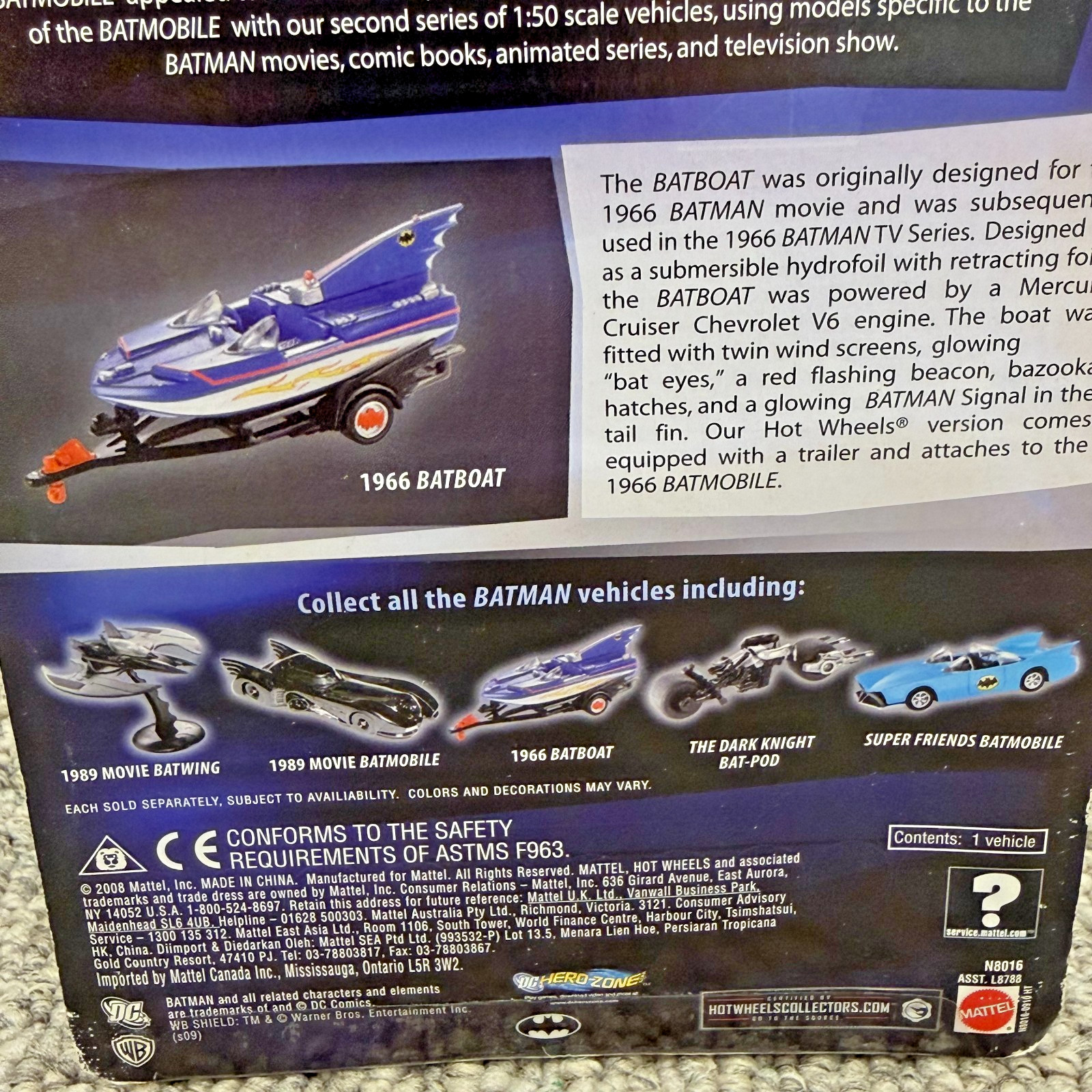 Hot Wheels 1966 Batman Batboat with Trailer Unopened Box