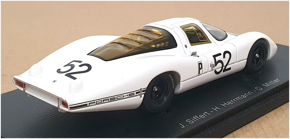 Spark 1/43 Scale S2985 – Porsche 907 #52 2nd Daytona 24h 1968 – White/Green