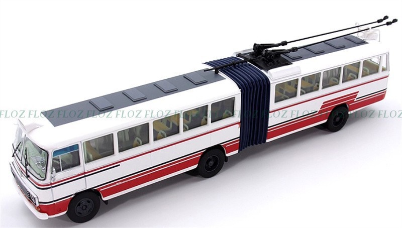 Auto-glimpse Shanghai Bus SK561G Articulated Trolley Bus 1:64 Model Metal Gift