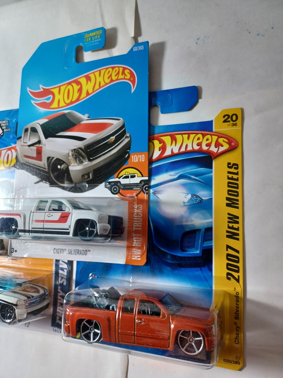 Hot Wheels Chevy Silverado lot of 3, 2007 New M 2012 Main Street 2016 Hot Trucks