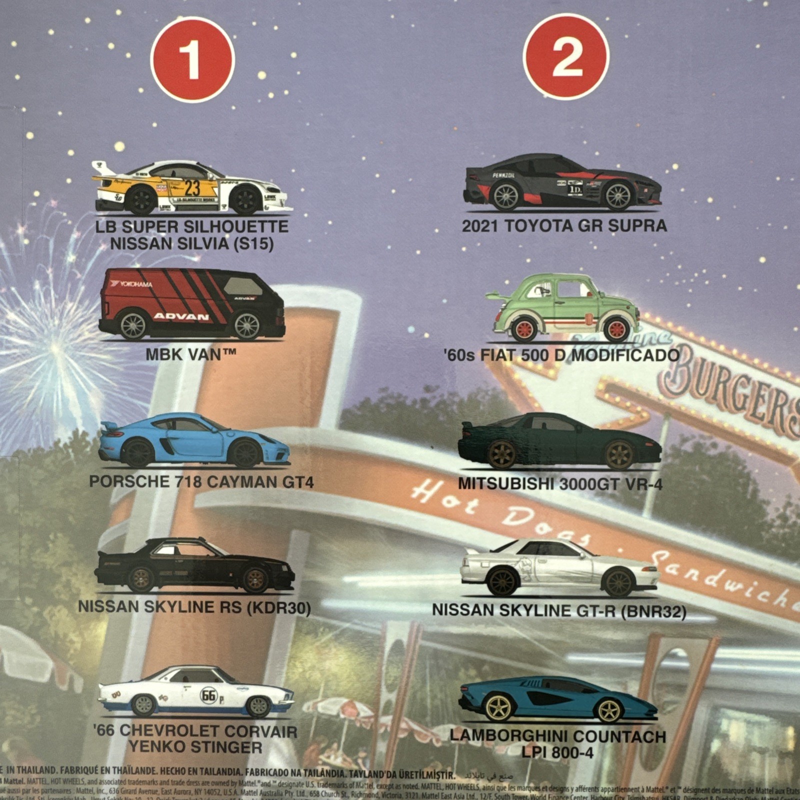 Hot Wheels Boulevard 25-Car Factory Set, Premium Die-Cast 1:64 Scale Sports Cars
