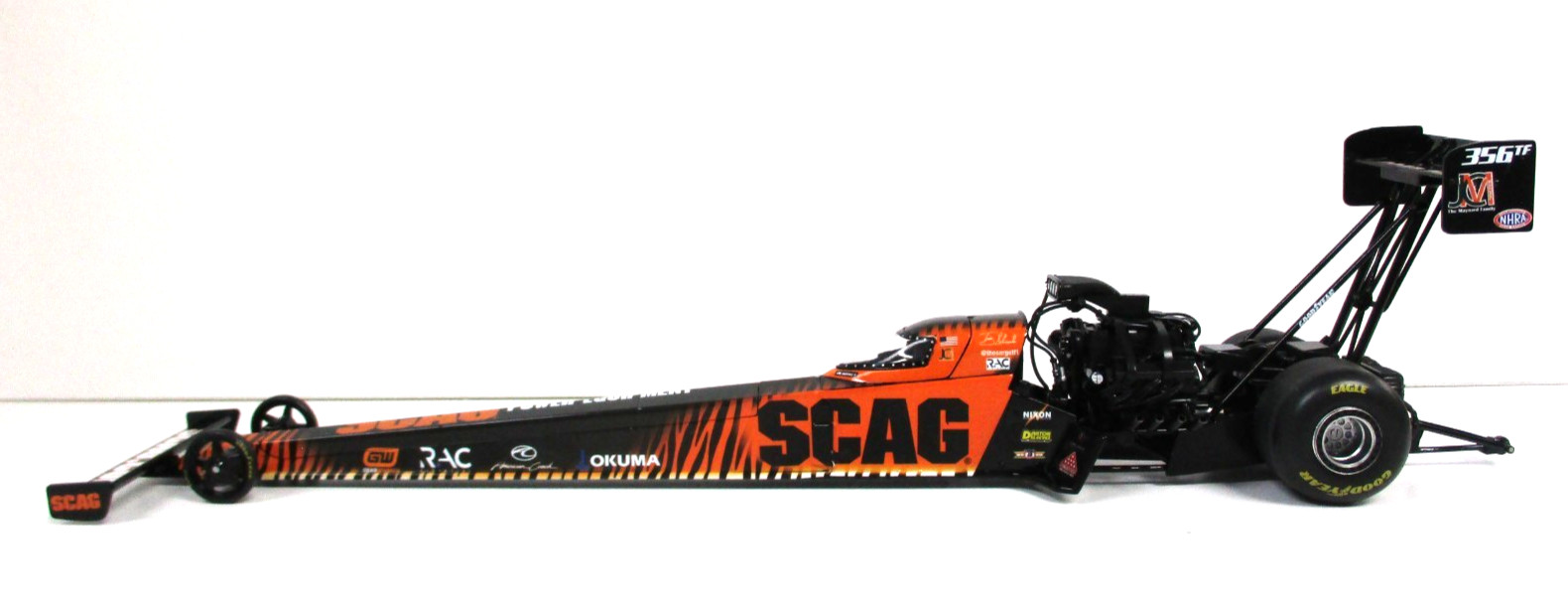 RC2 AUTO WORLD TONY SCHUMACHER SCAG EQUIPMENT 2023 NHRA TOP FUEL DRAGSTER – 1/24