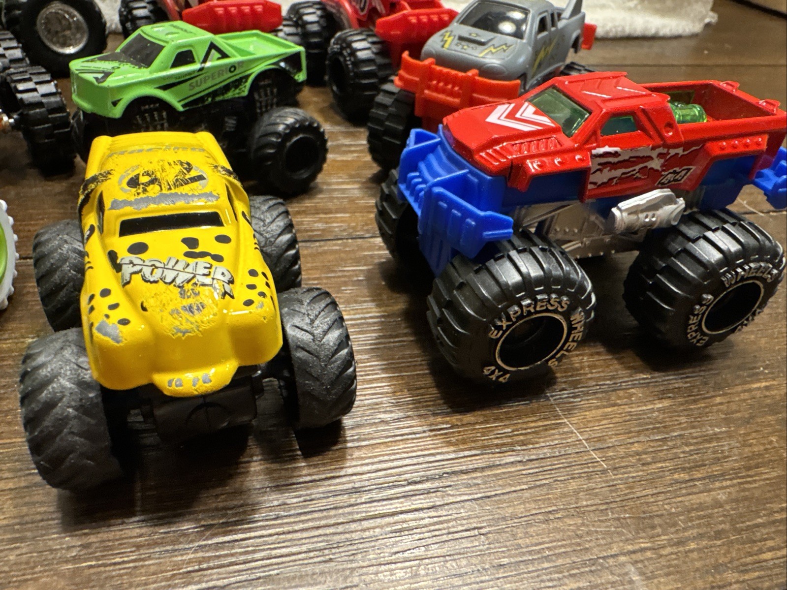 Lot Of 13 Monster Trucks Die-cast And Plastic