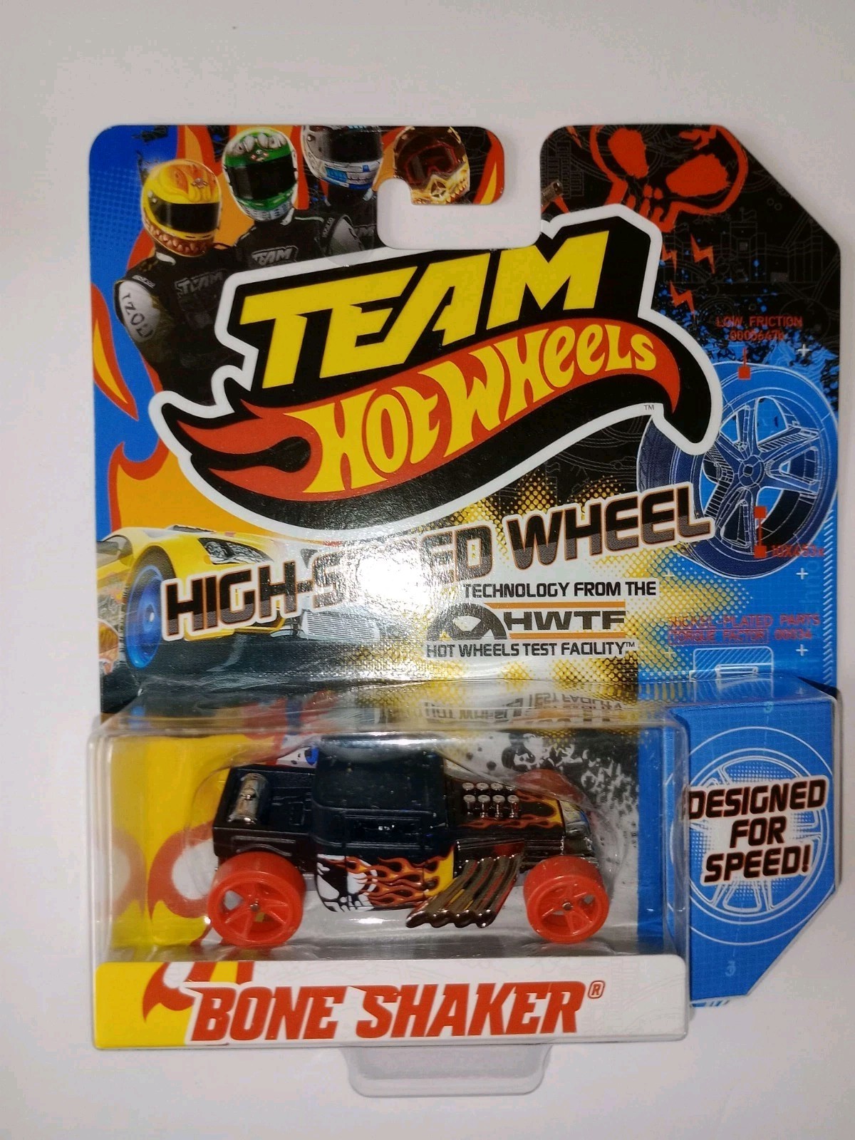 Hot Wheels Boneshaker RED High Speed Wheel / ID / Rare Black&blue Lot Of 3