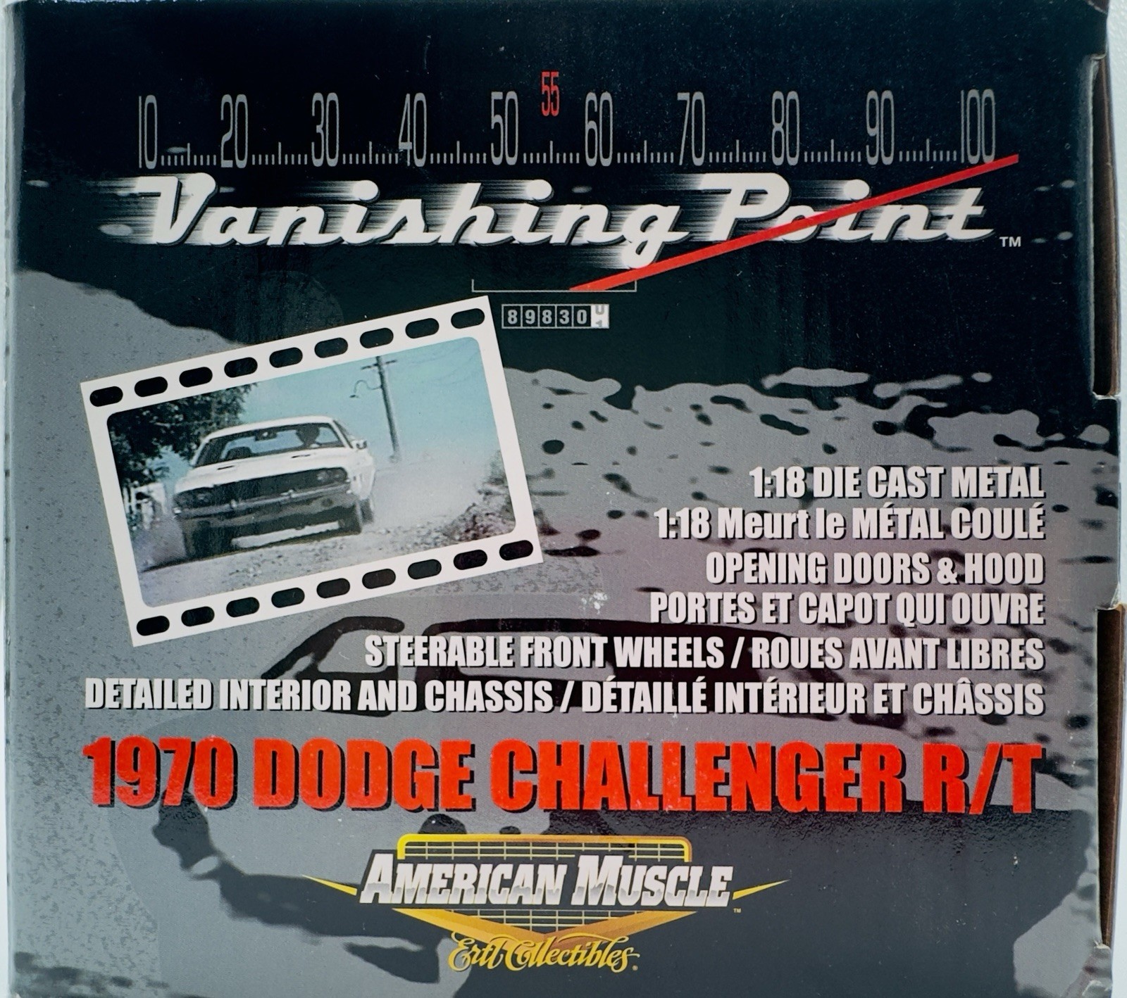 ‘70 Dodge Challenger R/T – 1:18- “Vanishing Point” (Dirty Version) By Ertl – NIB