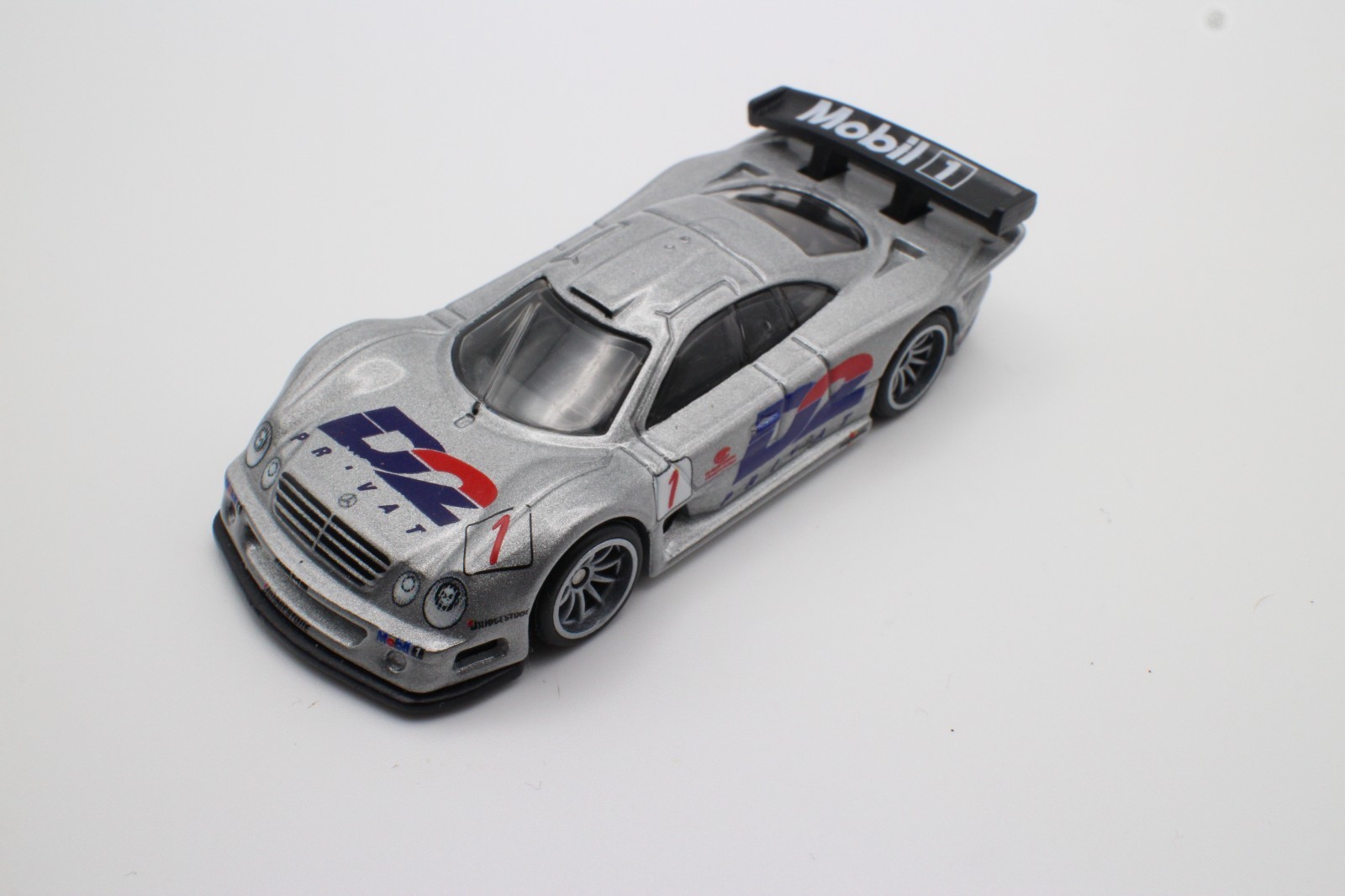 Hot Wheels 1997 Mercedes-Benz CLK-GTR Silver D2 Boulevard Premium Loose 1:64