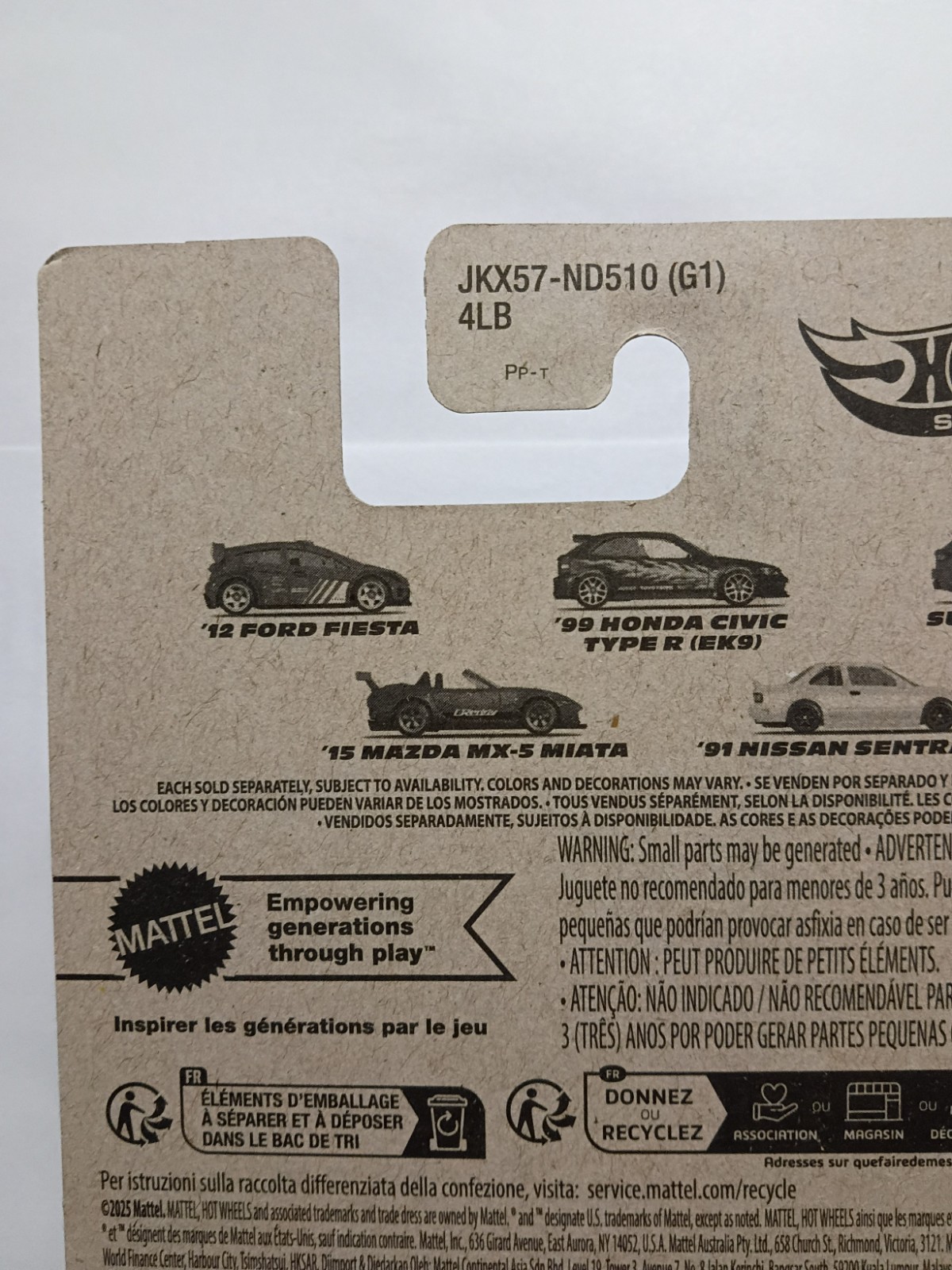 2026 Hot Wheels Walmart Compact Kings ’99 Honda Civic Type R (EK9) W/Bend&Dings