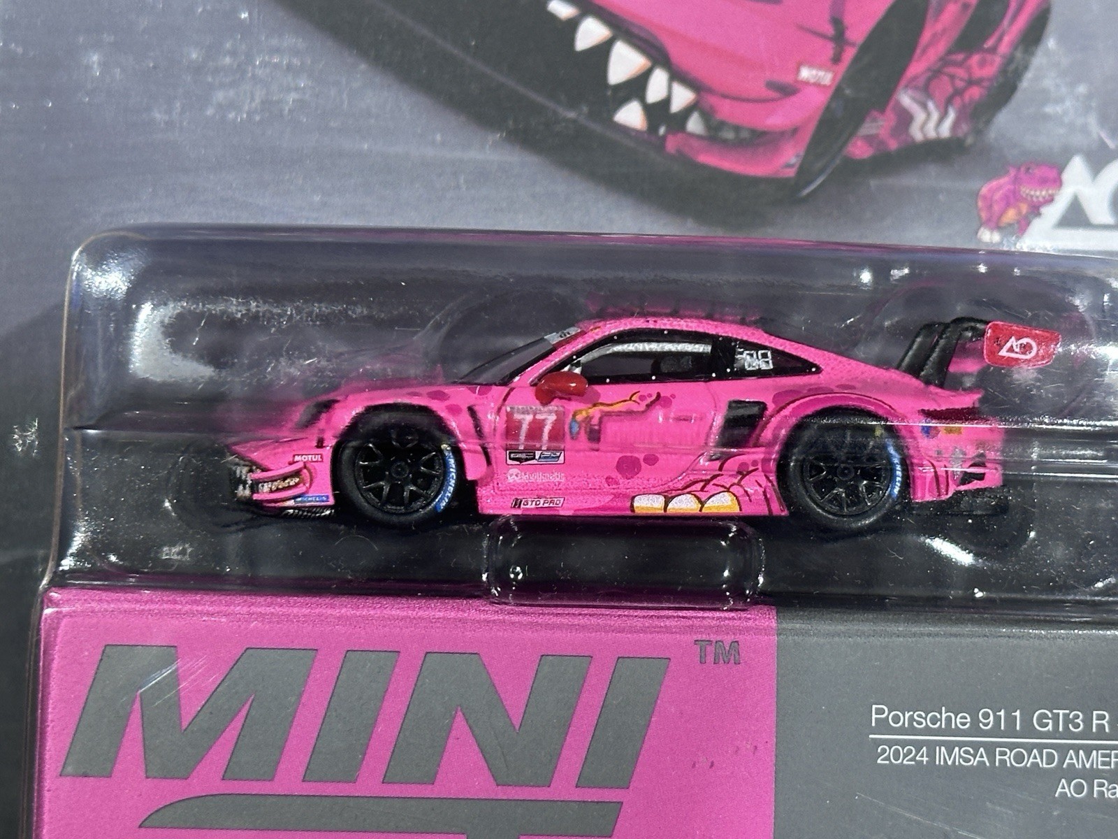 Mini GT 1/64 Porsche 911 GT3 R #77 AO Racing 2024 IMSA Road America MGT01052