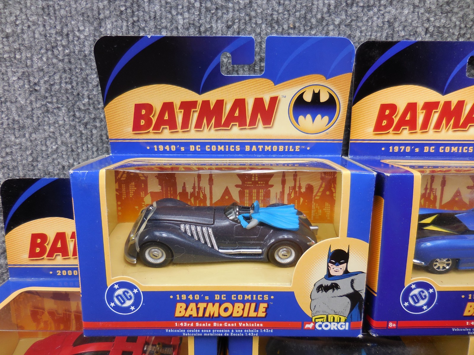 Sealed (8) Corgi Batmobile 1:43 Batman 1940’s 1950’s 1960’s 1970’s 1990’s 2000
