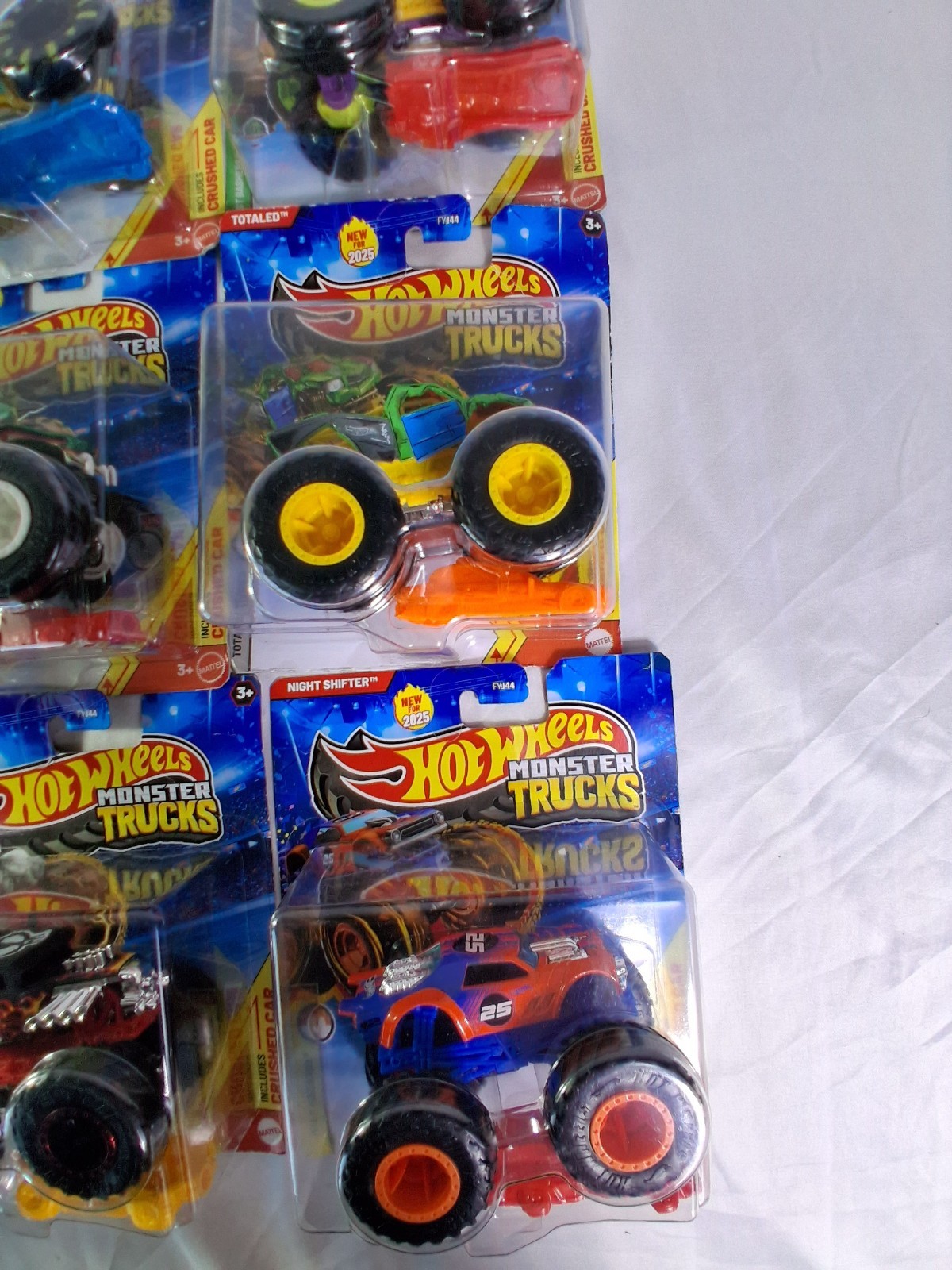 Lot of 12 Hot Wheels Monster Trucks Sealed Bone Shaker Fire Dept Camaro SS…