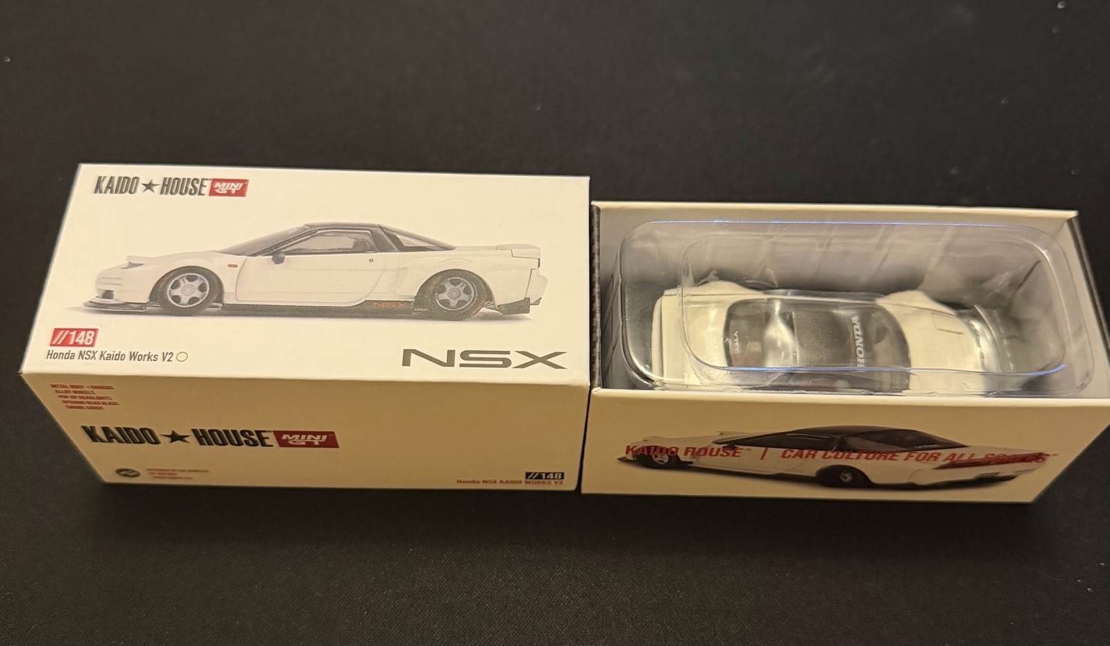 Kaido House x Mini GT 1:64 Honda NSX (NA1) Kaido WORKS V2 White KHMG148