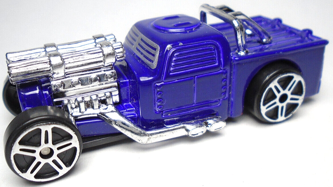 MAISTO LEADSLINGER PURPLE 1:64 DIECAST 2 3/4″ CAR WITH CHROME