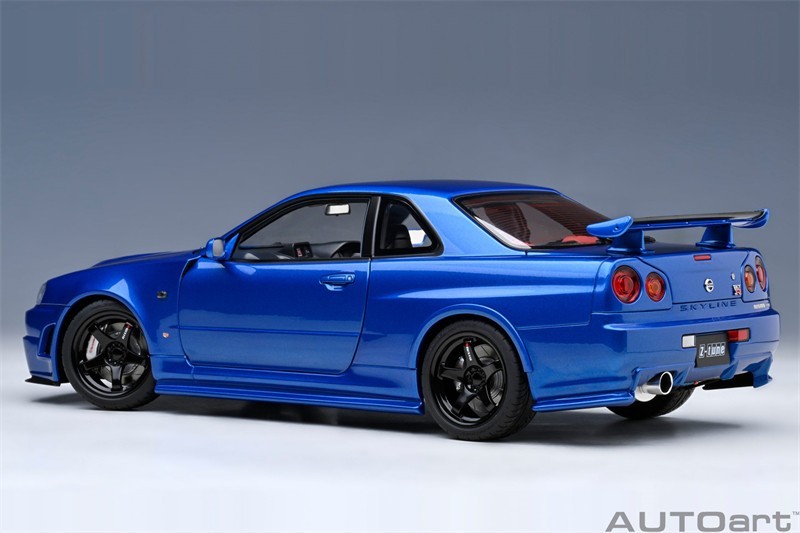 AUTOart 1/18 Nissan NISMO R34 GT-R Z-tune Blue Diecast Car Model 77462