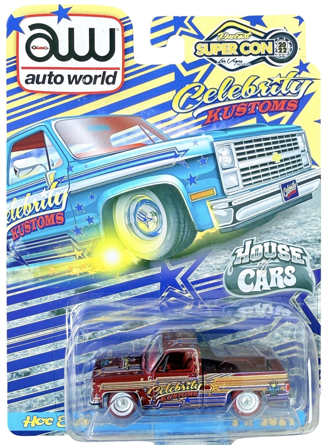 2022 Auto World Ultra Red Chase 1983 Chevy Silverado Celebrity Kustoms Super Con