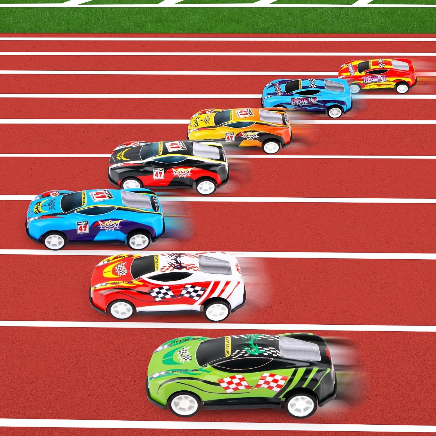 Mini Pull Back Cars for Kids Toddlers Child Party Favors Random Pattern