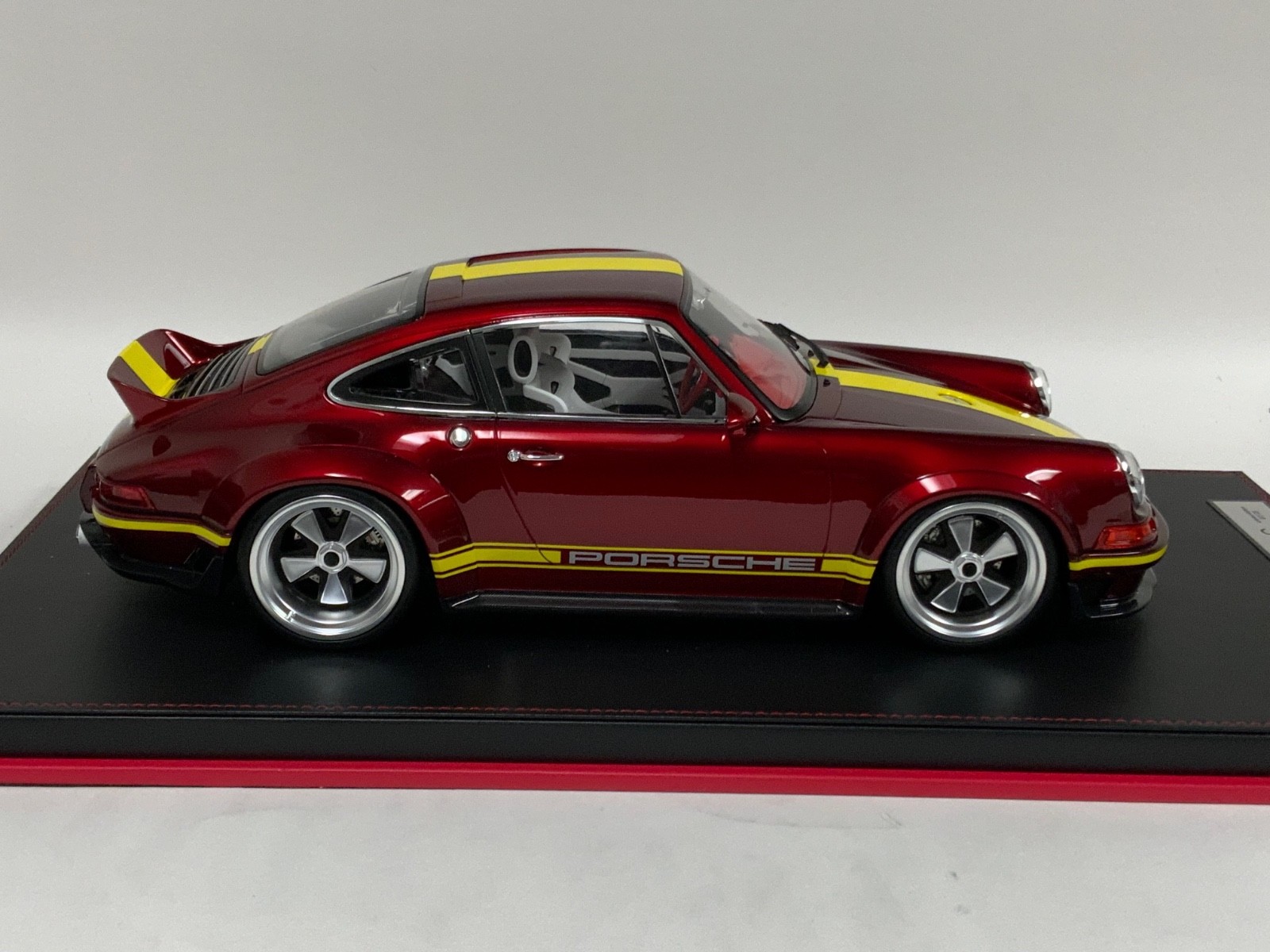 1/12 scale IVY model of the Porsche 911 Singer DLS Red with Yellow Stripe 25 pcs