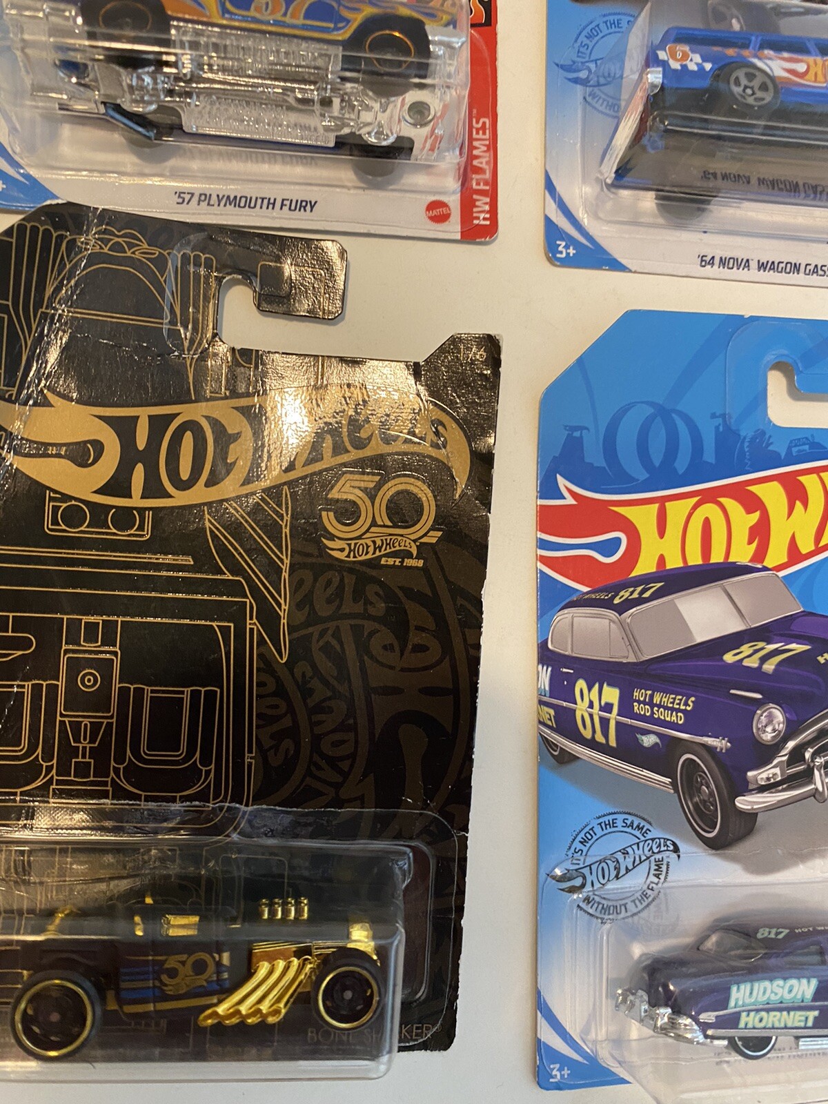 Lot Of 4 Hot Wheels – 50th Anniversary 54 Nova Etc. Please See Photos!
