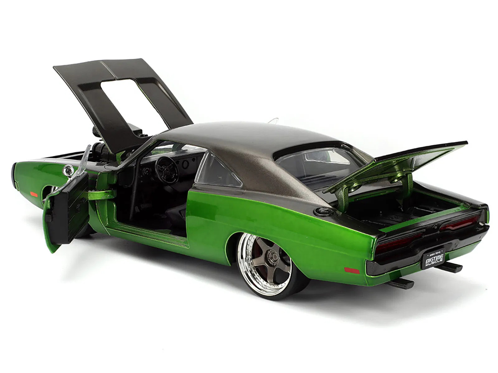 1970 Dodge Charger R/T (Dark Gray & Green Metallic) “Bigtime Muscle” Diecast Mod
