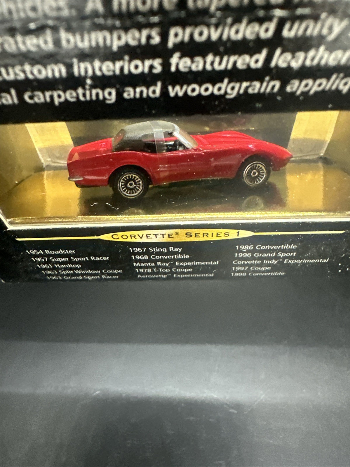 Micro Machines Corvette Series 1 1968 Convertible Removable Top 1998 RED Galoob