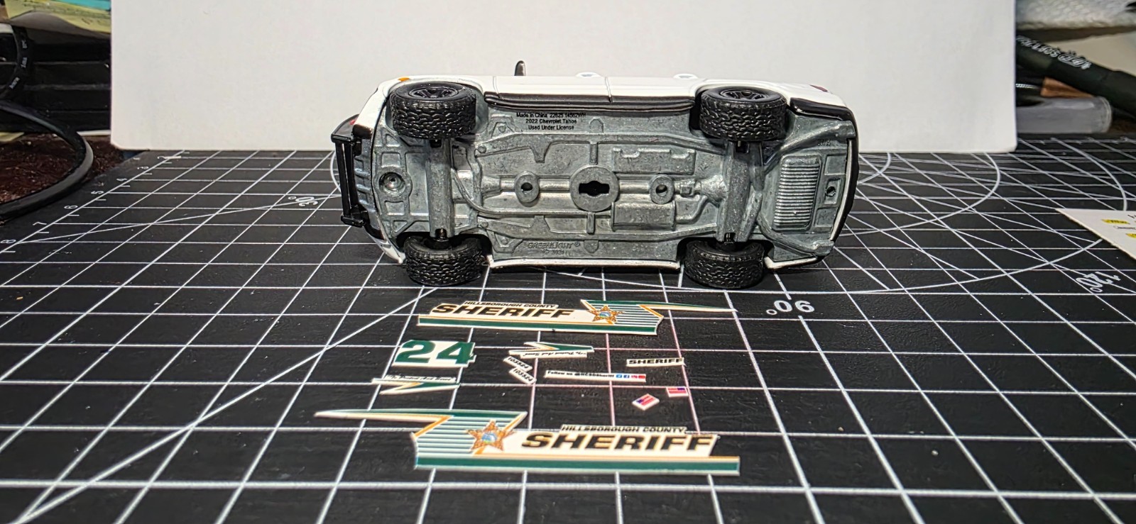 Greenlight Hillsborough County FL Sheriff Chevy Tahoe unit #24 CUSTOM 1/64 scale