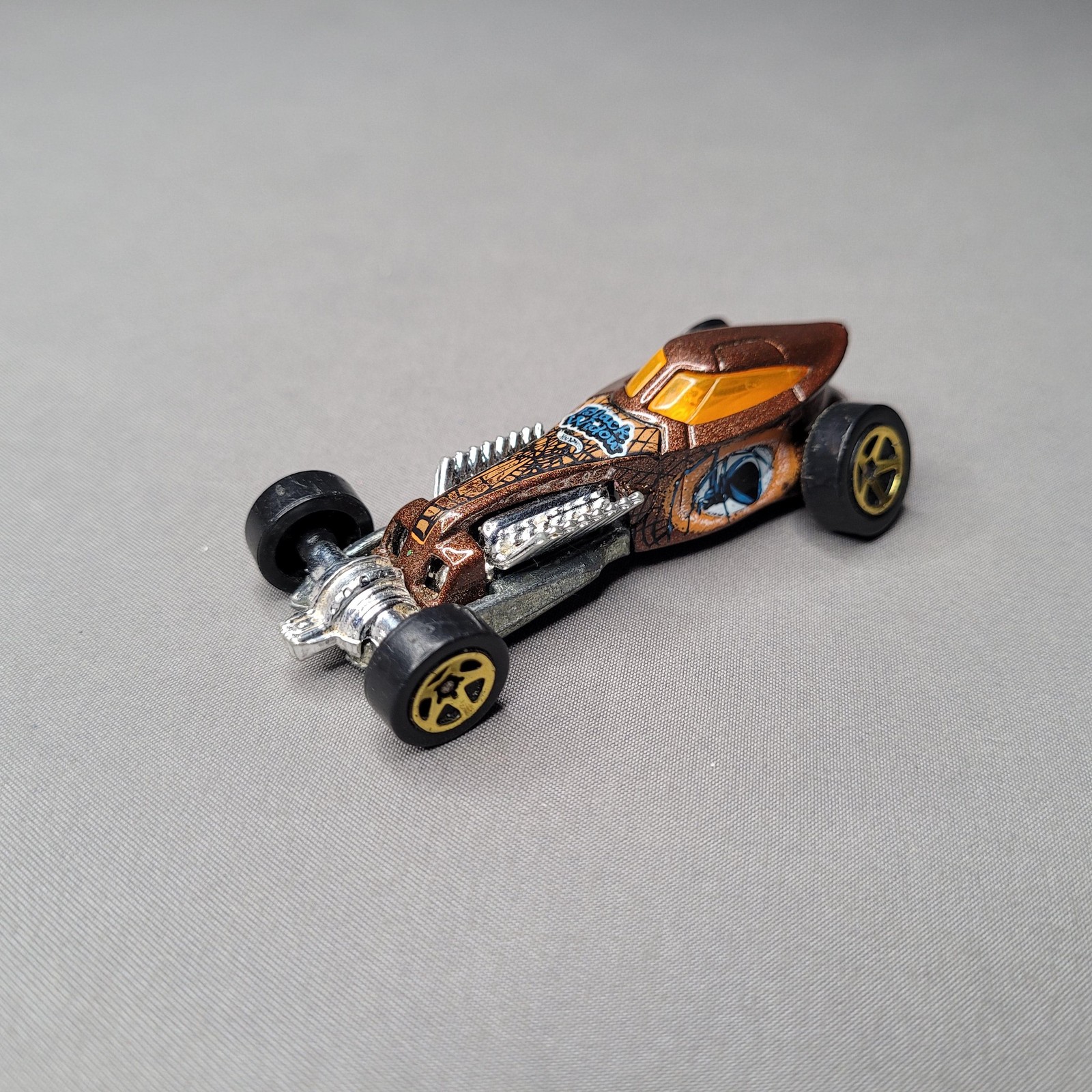Vintage 1997 Hot Wheels Sweet 16 II Brown Black Widow Dragster Diecast Car Loose