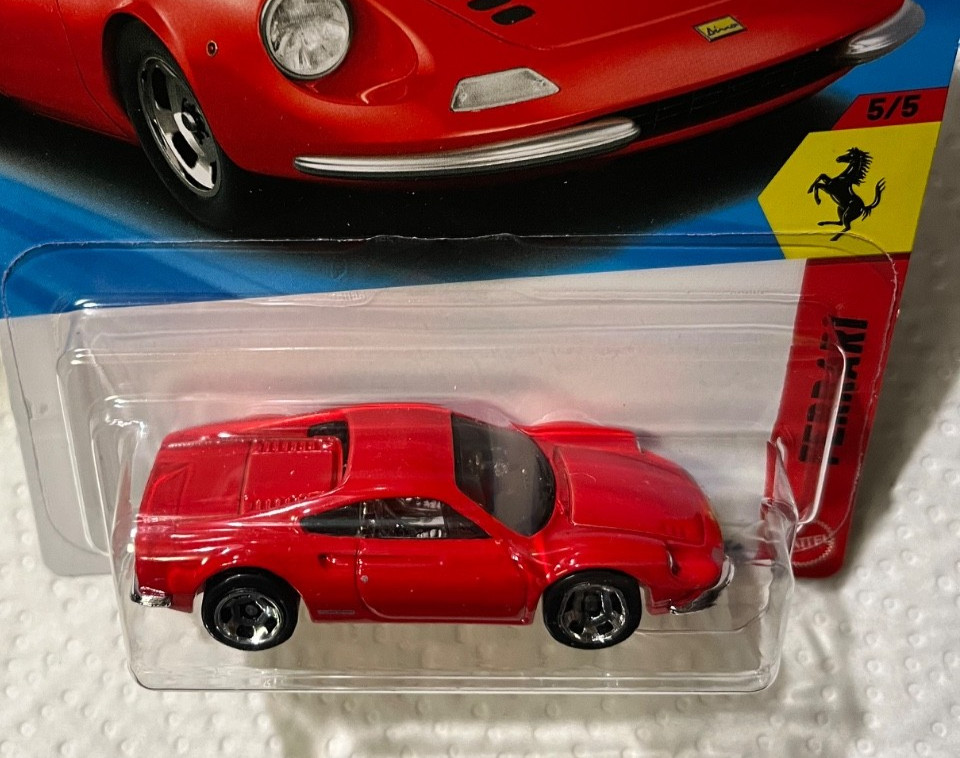2026 Hot Wheels G & H Case / Ferrari Dino 206 GT / Lot of 4 / RED