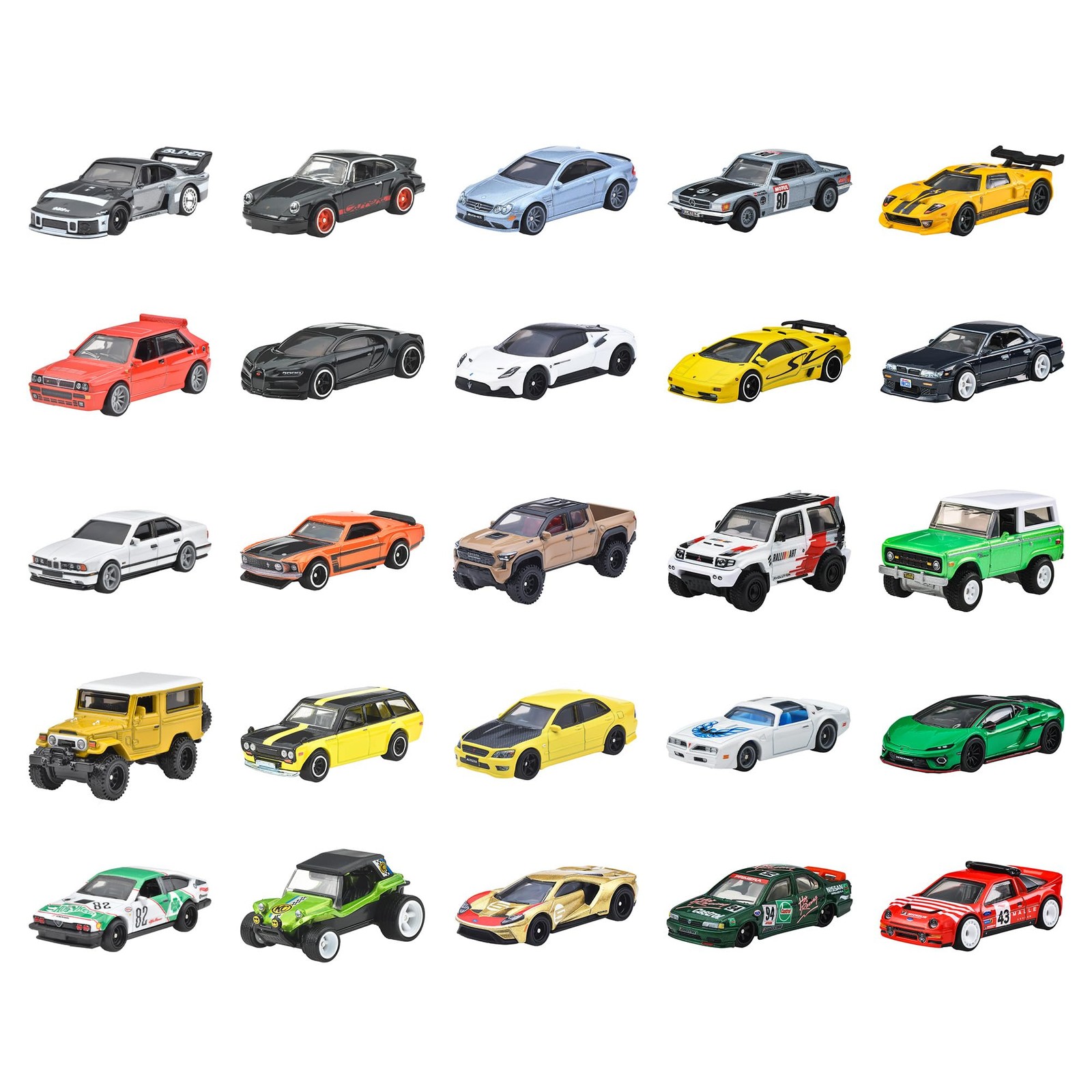 Hot Wheels Boulevard 25 Car Factory Set Premium Die Cast 1/64 Toy Cars JP