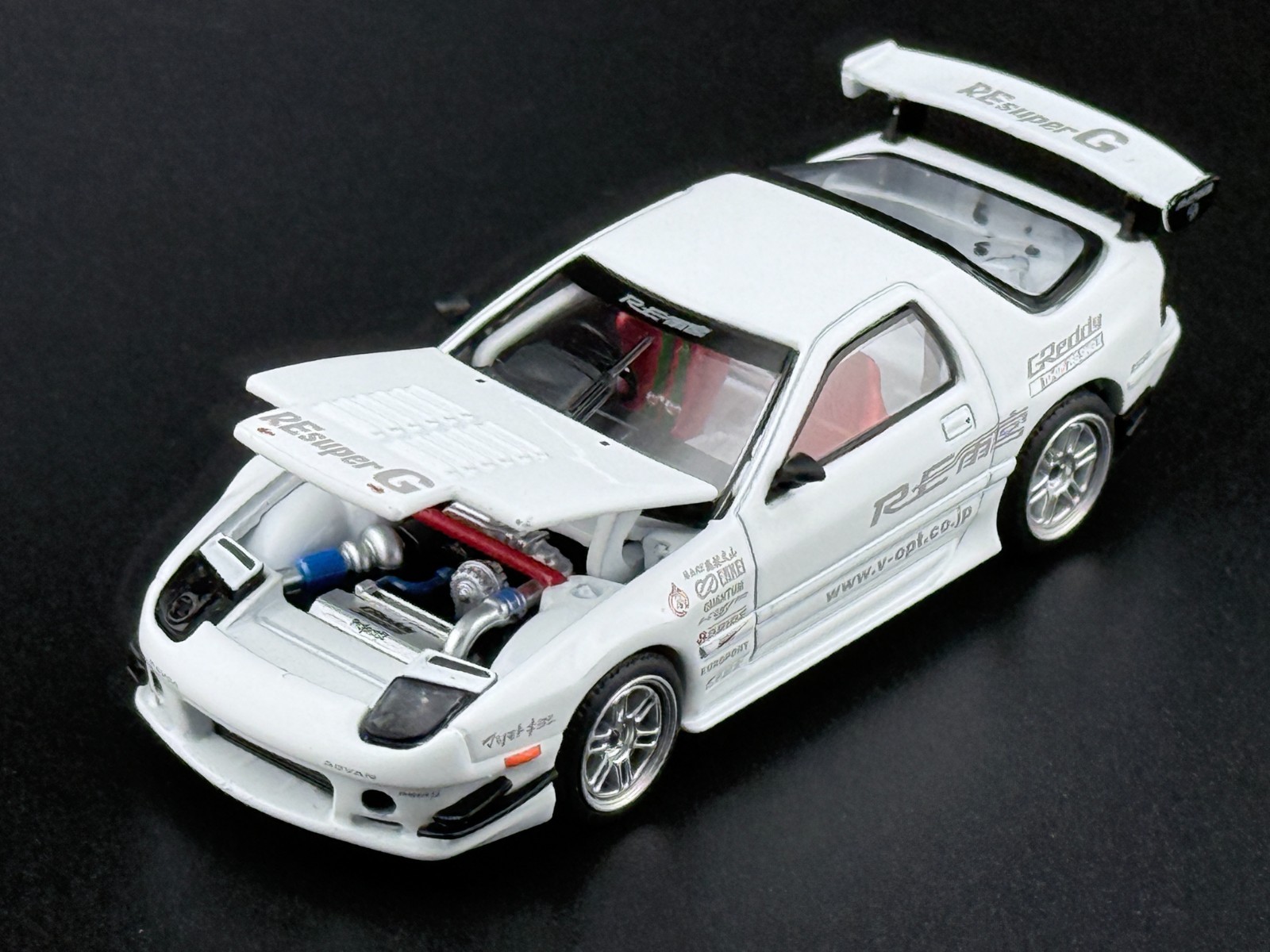 Pop Race Mazda RX7 FC3S RE-Amemiya White 640260 1/64