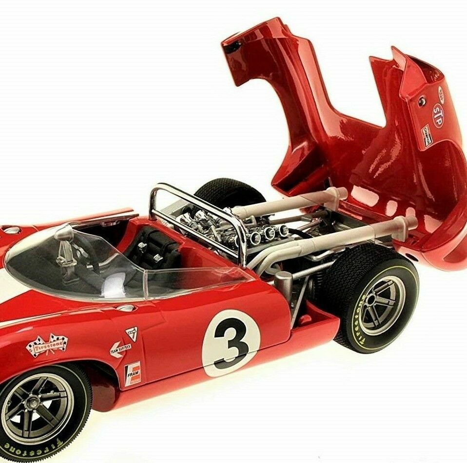 Race Car Le mans Hot Rod Built Metal Model Promo Carousel Red1:18 24 12 55 57
