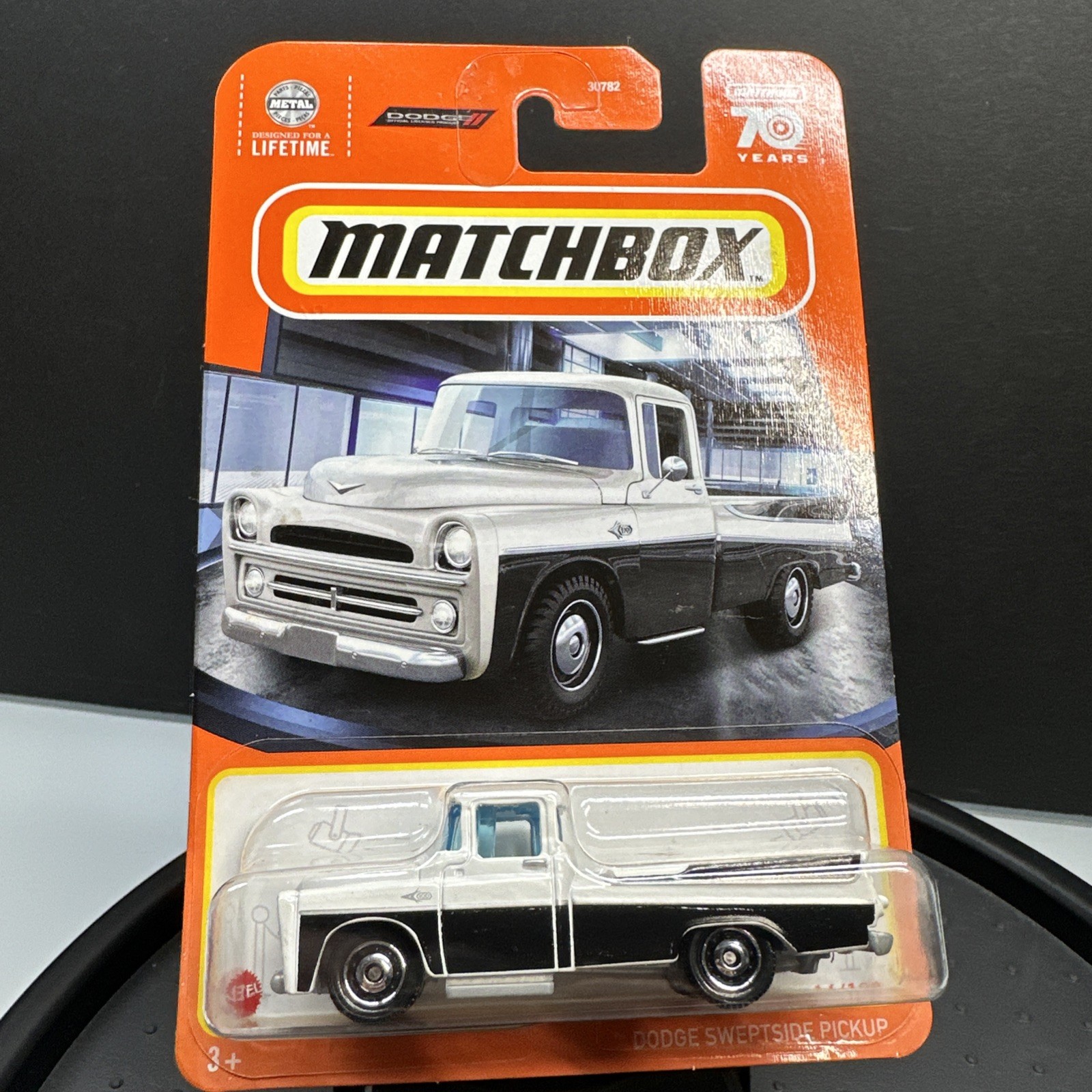 MATCHBOX 70 YEARS DODGE SWEPTSIDE PICKUP BLACK & WHITE #14/100