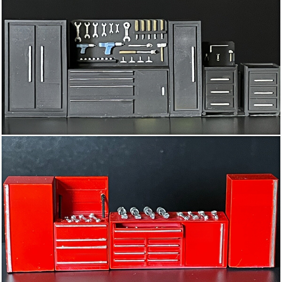 1/64 Diorama Car Garage Workbench Set Car Repair Workshop Display Props Model US