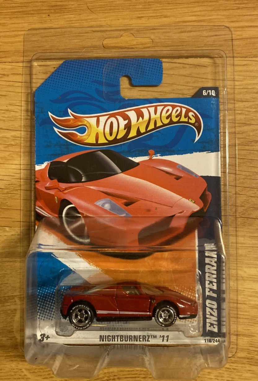 Hot Wheels Enzo Ferrari Red CUSTOM Super Real Riders Wheel Swap 2011