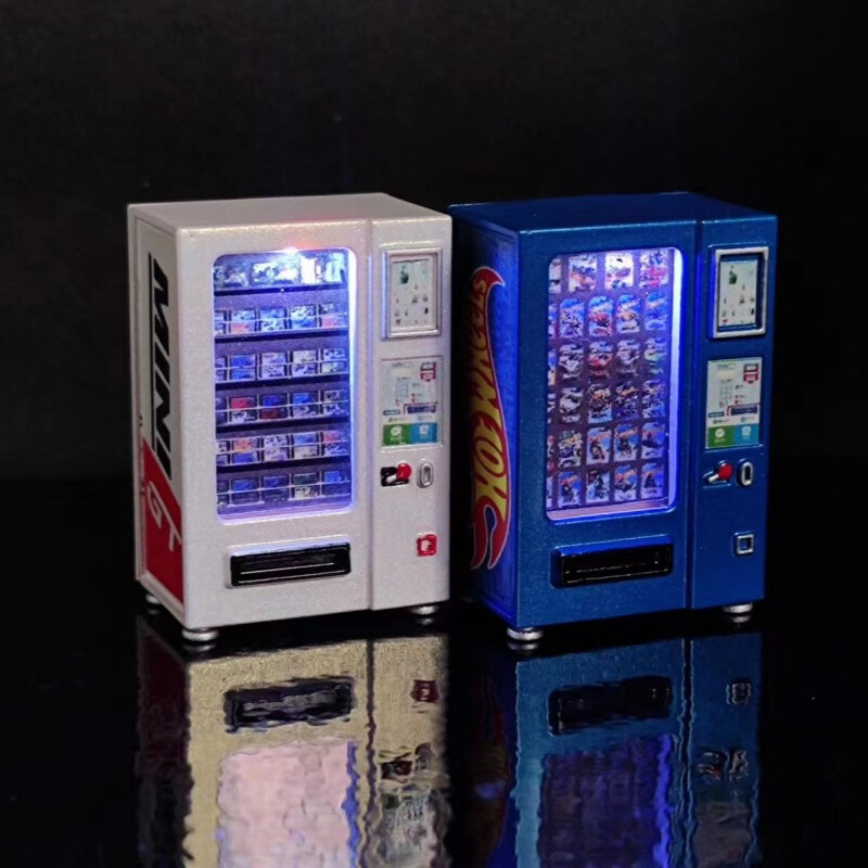 1/64 Diorama Vending Machine Model W/Light City Street Scene Display Accessory