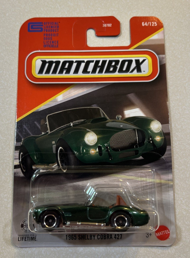 NEW 2026 Matchbox #64 1965 Shelby Cobra 427 DARK GREEN METALLIC
