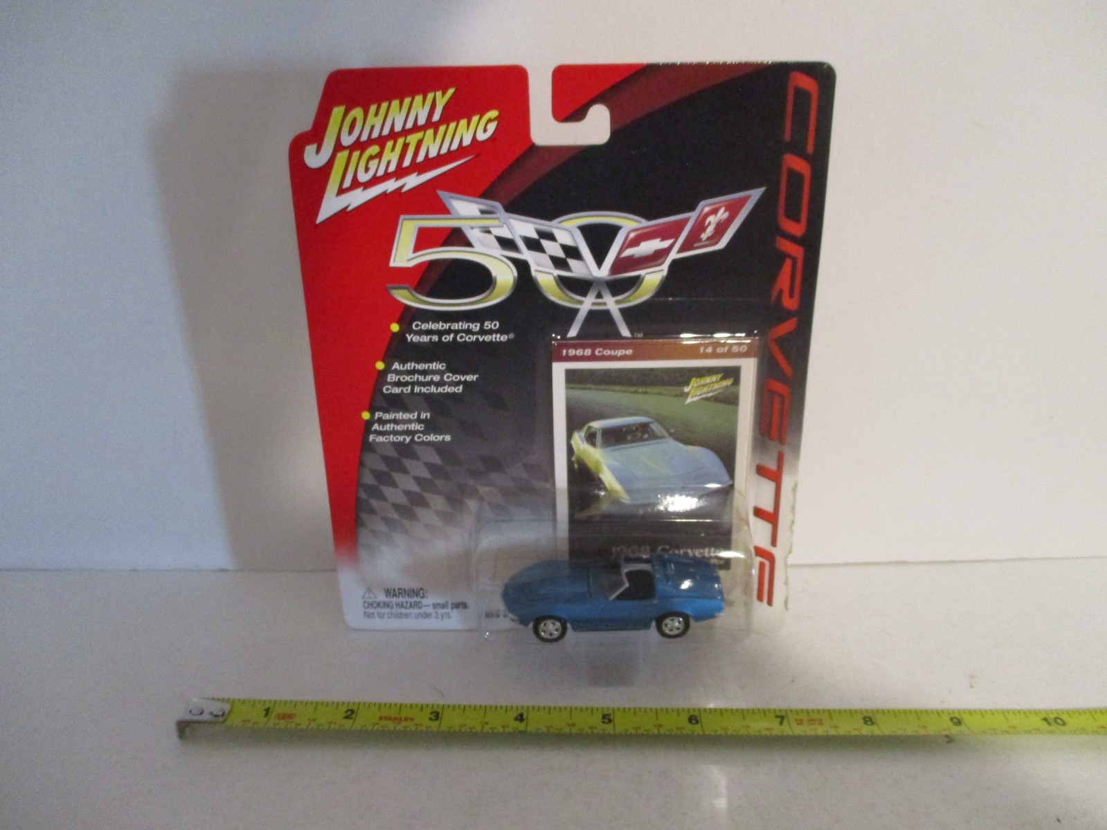 Johnny Lightning 50 Years #14 1968 Chevy Coupe Blue 2003 MOC