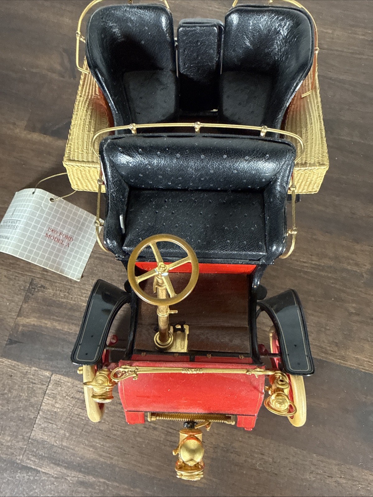 1903 Ford Model A Die Cast By Franklin Mint 1/16 Scale Red, No Box