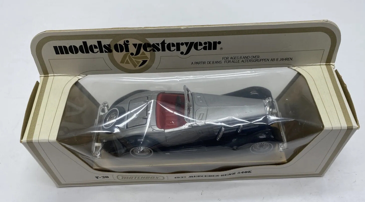 1937 MERCEDES 540K DIECAST CAR MATCHBOX MODELS OF YESTERYEAR Y-20 1:43 ORIG BOX