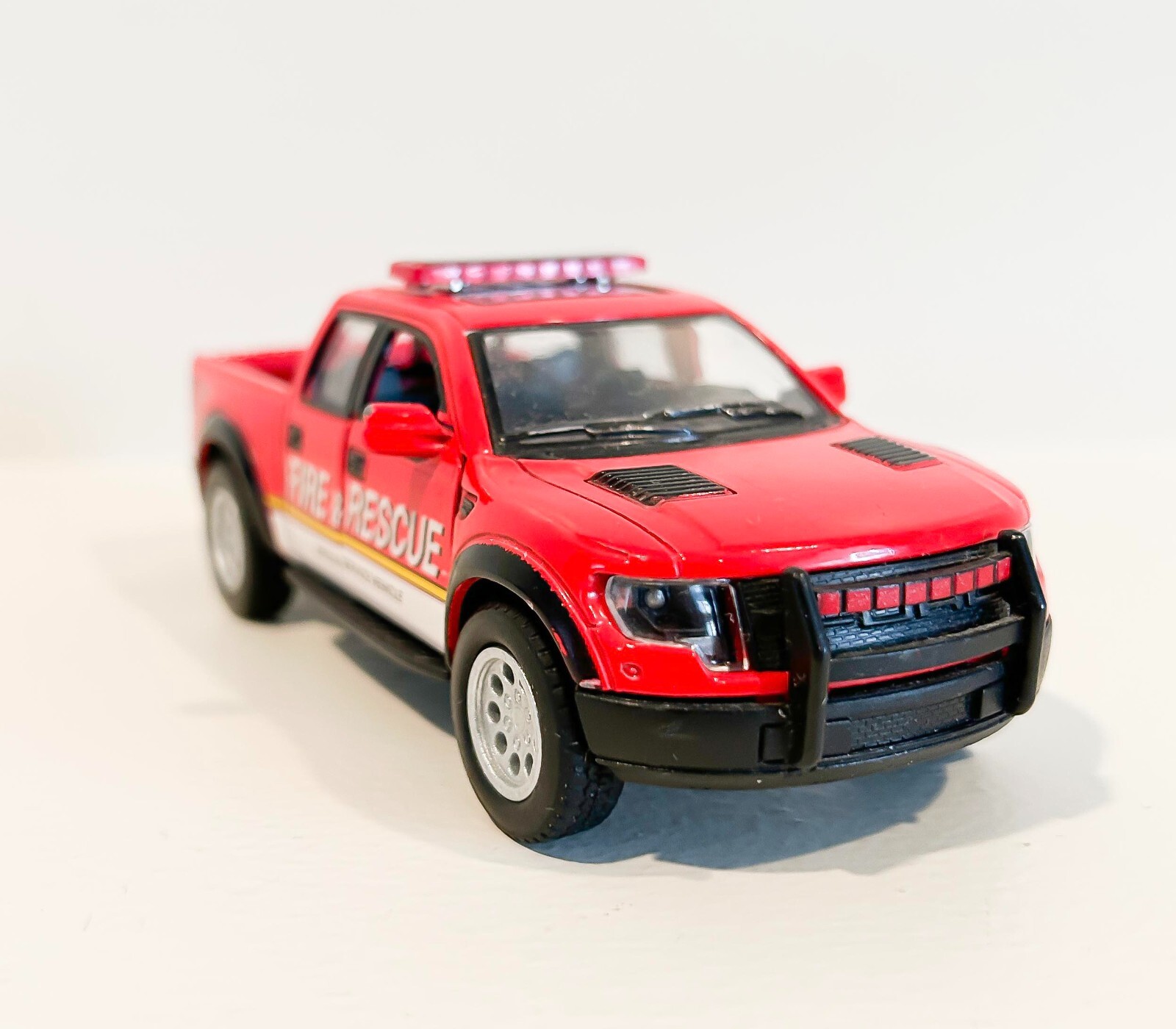 ’13 Ford F-150 Raptor Supercrew POLICE & FIRE RESCUE Diecast Model 1/46 PullBack