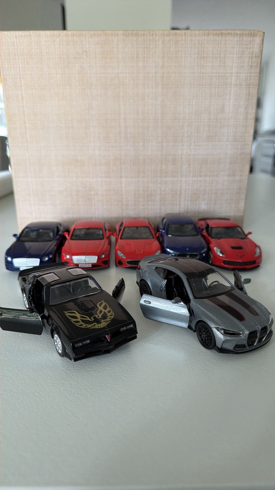 (7) RMZ City 1:36 Diecast Cars BMW M4 Firebird Corvette Maserati Bentley