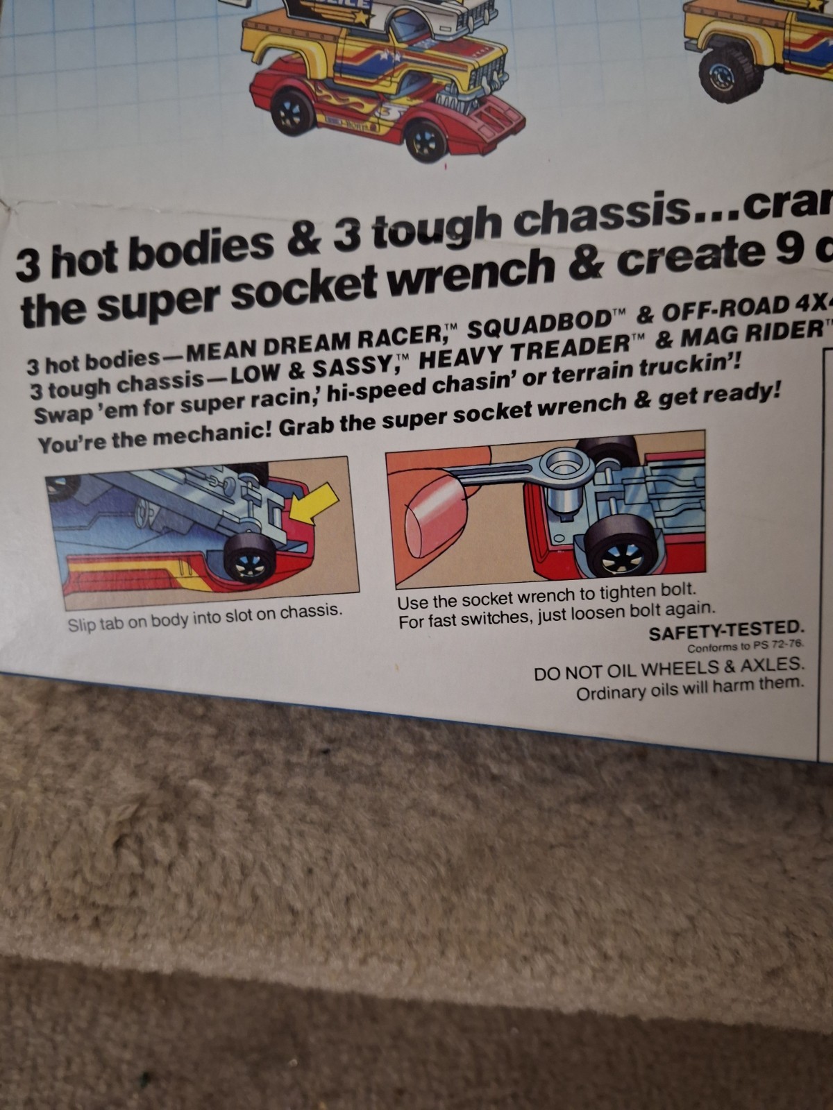 Hot Wheels 1985 Body Swappers Gift Pack Of 3 Vehicles – Excellent Condition NRFB