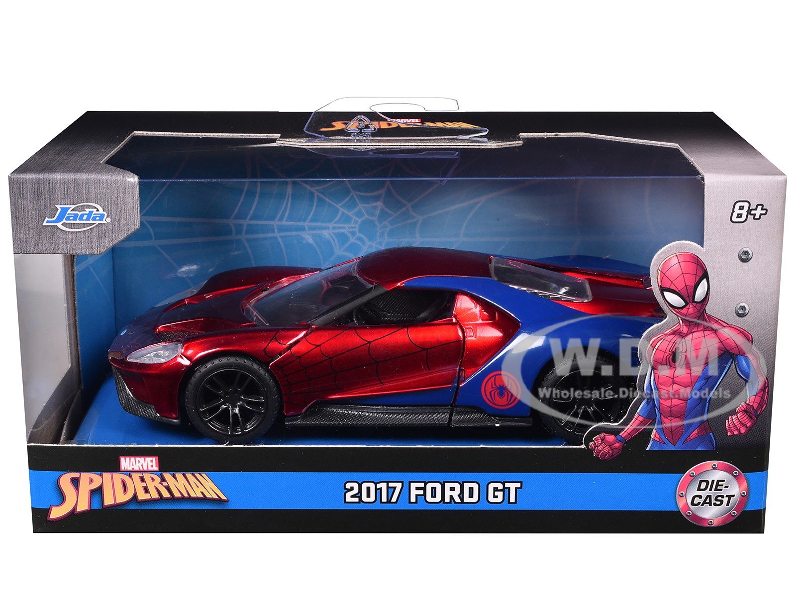 2017 FORD GT “SPIDER-MAN” THEME 1/32 DIECAST METAL CAR BY JADA 30291