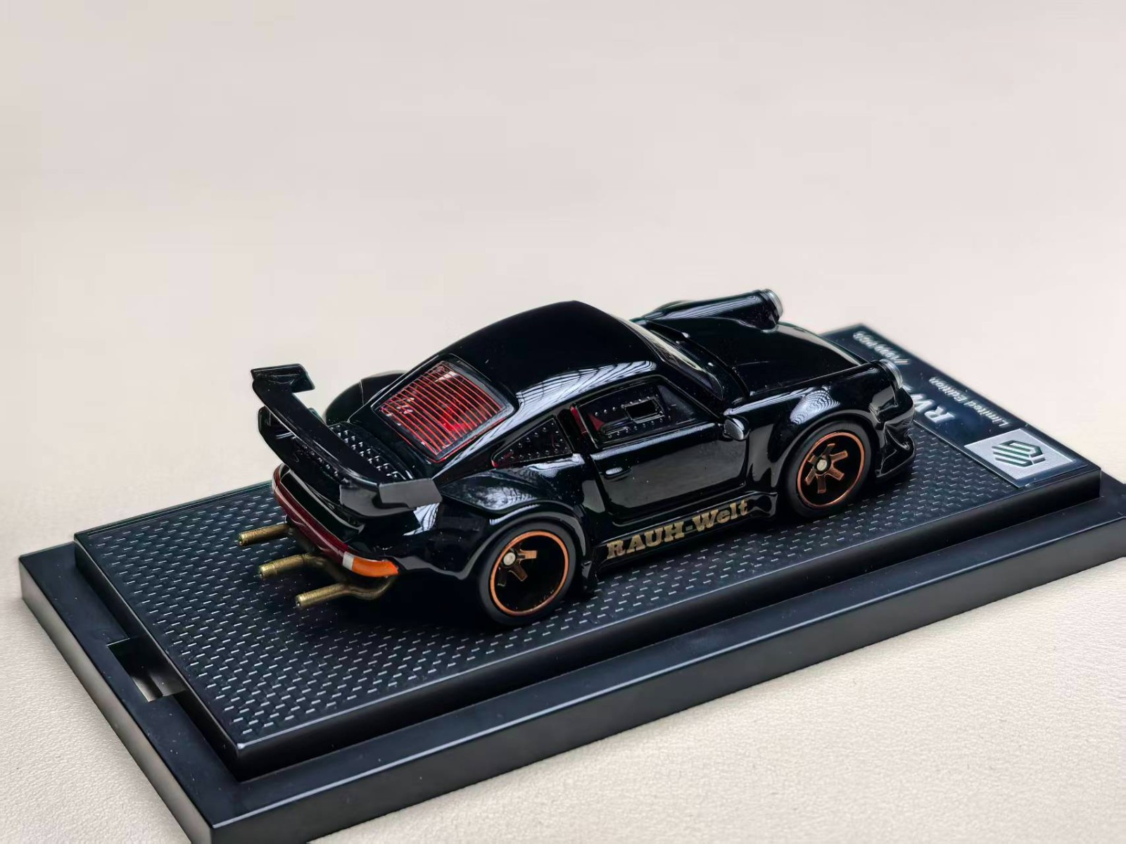 FG 1:64 Porsche 930 RWB Widebody Modification Black Fully Open Alloy Diecast Mod